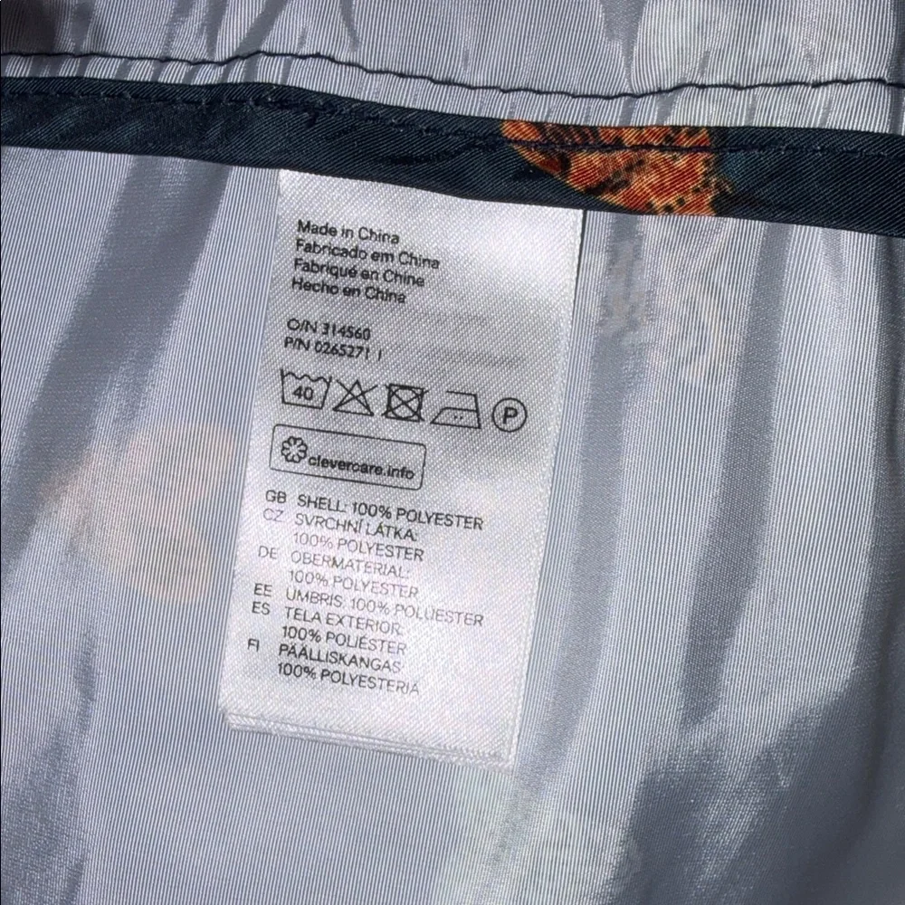 H&M Navy Utility Jacket with Colorful Patterns - Picture 7 of 8